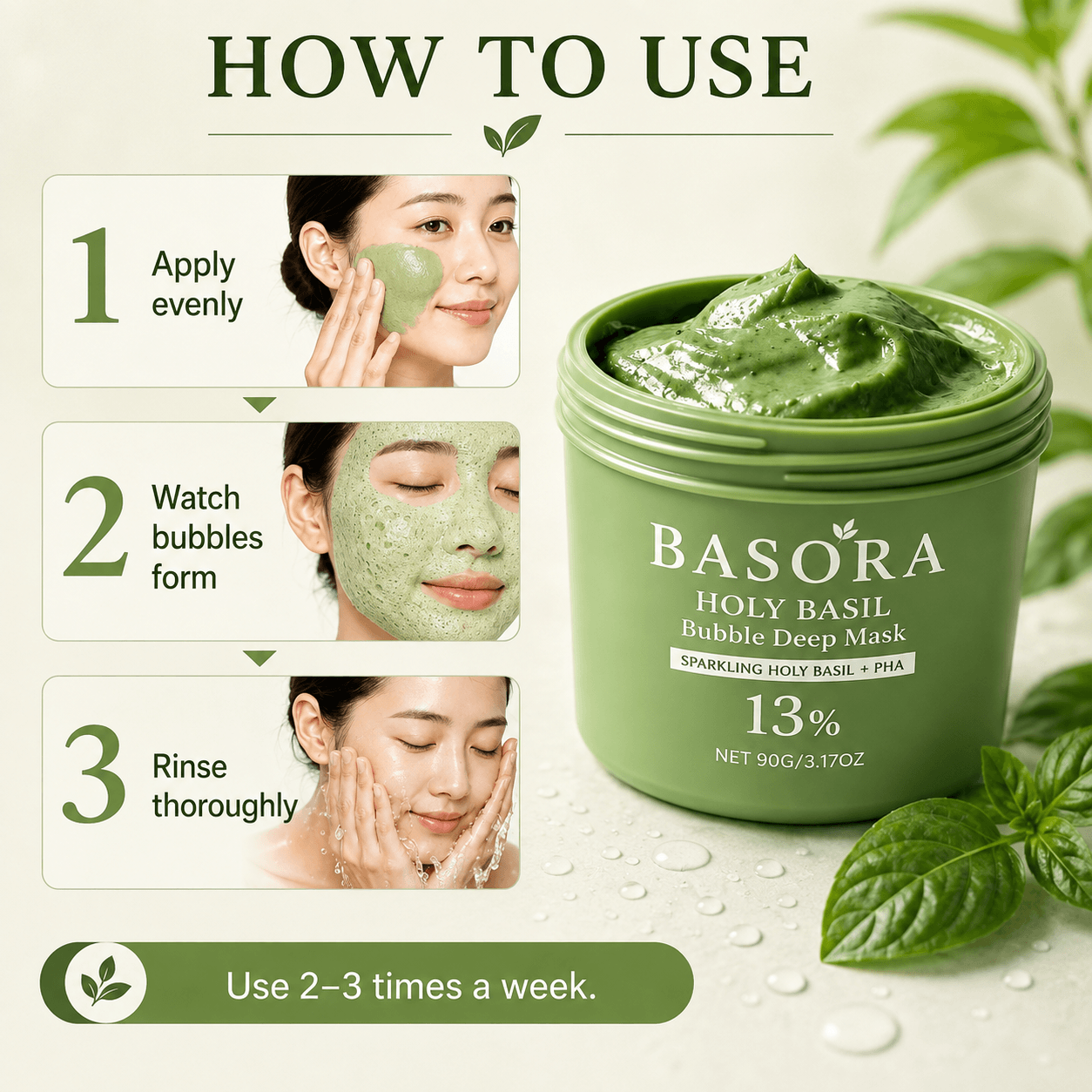Holy Basil Bubble Deep Mask